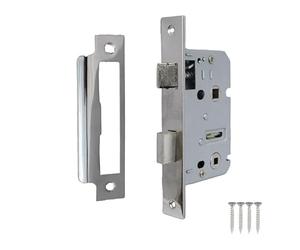 Betley Butterfly Mortise Lock Bathroom Sashlock in Chrome Polished, 64mm, Metal, for Bath Door