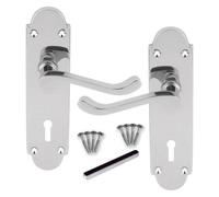 Betley Butterfly Multipack Epsom Door Handle Key Lock Scroll Lever Polished Chrome - 169mm X 40mm - 1 Pair