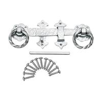 Betley Butterfly Ornamental Twisted Ring Gate Latch - Garden Gate Catch For Wooden Gates - 10" - Galvanised