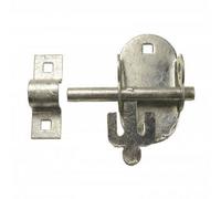 Betley Butterfly Oval Pad Bolt 4 Inch Bright Galvanised Gate Shed Door Lock 102mm Padbolt Latch