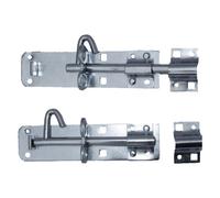 Betley Butterfly Pair Brenton Bolts - & Zinc Heavy Duty Garden Gate Shed Door Bolt - 12 Inch - Zinc Plated - 2 Pairs