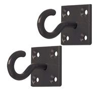 Betley Butterfly Perry Equestrian Hook On Plate 50mm - Black - Pack Of 2