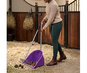 Betley Butterfly Perry Equestrian Muck Grabber Horse Manure Scoop With Retractable Handles - 455mm - Purple