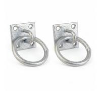 Betley Butterfly Perry Equestrian Pack Of 2 Tie Ring On 50mm Plate Stable Tie Up Ring Horse Pony - Silver