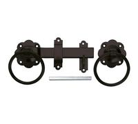 Betley Butterfly Plain Ring-Handled Gate Latch For Wooden Gates - Black - 6" / 150mm
