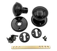 Betley Butterfly Plastic Rim Door Knob Set 50mm - Replacement Knobs For Rim Locks - Black