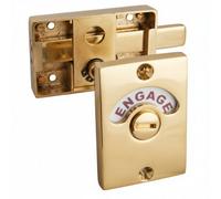 Betley Butterfly Polished Brass Indicator Bolt For Bathroom And Wc Privacy Door Lock