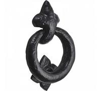 Betley Butterfly Ring Door Knocker 95mm Black Cast Iron Antique Traditional Front Cottage Knock