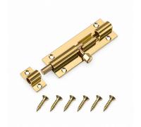 Betley Butterfly Solid Brass Straight Tower Bolt - Heavy Duty Gate, Shed And Garage Door Security - 3"