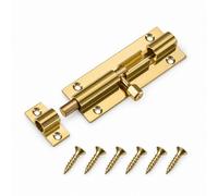 Betley Butterfly Solid Brass Straight Tower Bolt - Heavy Duty Gate, Shed And Garage Door Security - 4"