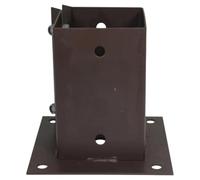 Betley Butterfly Steel Fence Post Support Bolt Down Base, Brown, 75mm