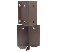 Betley Butterfly Steel Fence Post Support Bolt Grip for Concrete, Brown, 75mm