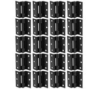 Betley Butterfly Stormproof 63mm Cranked Hinges - Brass Timber Window Caravan Shut - Black - 10 Pairs