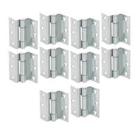 Betley Butterfly Stormproof 63mm Cranked Hinges - Brass Timber Window Caravan Shut - Zinc Plated - 5 Pairs