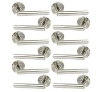 Betley Butterfly T Bar Straight Lever Latch Door Handles on Round Tubular Rose - Satin 125mm (Handles, 6, Pairs)