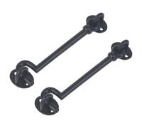 Betley Butterfly Traditional Black Cast Iron Cabin Hook And Eye Latch Pack Of 2 - 8"