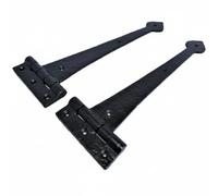 Betley Butterfly Tudor Cast Iron Black Spear Head Tee Hinge Pair, 229mm | Stable support for compatible gates and doors