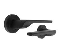 Betley Butterfly Uno-2 Door Handle Modern Matt Black Lever On Rose Internal Latch Internal Doors Handles