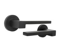 Betley Butterfly Uno-3 Door Handle Modern Matt Black Lever On Rose Internal Latch Internal Doors Handles