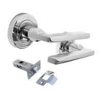 Betley Butterfly Uno Door Handle Chrome Lever On Rose Internal Handles + Latch