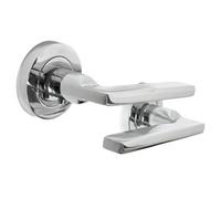 Betley Butterfly Uno Door Handle Modern Chrome Lever On Rose Internal Latch Doors Handles