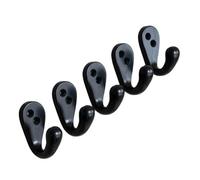 Betley Butterfly Vintage Cast Iron Single Robe Hooks Pack Of 5 - Black