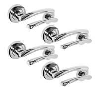 Betley Butterfly Zena Door Handle Modern Design Chrome Lever On Rose Internal Latch Handles - 4 Pairs