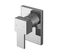 Betley Contemporary Bathroom Square Concealed Manual Shower Valve with Lever Handle, 120mm, Chrome - Balterley