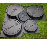 BETONEX 5 pcs DIY Concrete Weight Plates Mold Plastic ABS 2mm - Olympic Cement Weight Molds - Barbell Discs