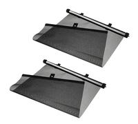 BETOOKY 1 Pair Automatic Retractable Car Sun Shades for Side and Rear Windows, Black Pu Material Aluminium Frame, Heat Reduction and Burn Prevention Sun Visor Roller Blinds for Car