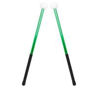 BETOOKY 1 Pair Felt Head Alloy Drumsticks for Beginners, Green Marching Band Drumsticks with Hand Fatigue Relief and Sturdy Non-deforming Material for Performance and Practice
