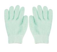 BETOOKY 1 Pair Hand Gel Gloves Moisturizing Effect Portable Green Yarn Spandex Caring Gloves for Dry Cracked Skin Spa Therapy