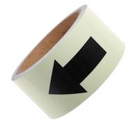 BETOOKY 1 Roll Glow in The Dark Directions Indication Guiding Tape Pvc Luminous Tape High Visibility Reflects Light Green Black for Hotels and Public Area