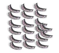 BETOOKY 10 Pairs Dramatic Black Fake Eyelashes Shiny Gems, Long Fiber Lash Extensions for Makeup Enhancement and Bigger Eyes, for Club or Photo Taking