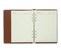 BETOOKY 100 Sheets Notebook Bindernotebook A5 Pu Aluminum Alloy Paper Weekly Plan Notebook Portable Personalize Work Prioritize Decorative Stylish Appearance Journey for Friends