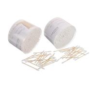 BETOOKY 1000pcs Dual-ended Cotton Swabs with Pointed, and Spiral Tips for Precision Cleaning and Makeup Application, Wooden Stems, for Cosmetic and Travel Use