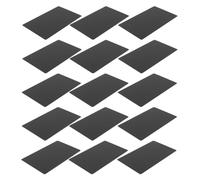 BETOOKY 100pcs Blank Aluminium Business Cards Round Corner, Black Metal Name Cards for DIY Engraving and Printing, for Office and Professional Use