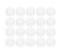 BETOOKY 100pcs White Plastic Reusable Canning Lids with Threaded Design, Dustproof Jar Lid Seals for Wide Mouth Mason Jars and Milk Bottles, for Controlled Usage in Canning