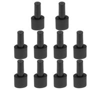 BETOOKY 10pcs 10ml Black Glass Nail Polish Storage Bottles with Nylon Brush and Plastic Pp Cap, Oblate Shape for DIY Nail Gels Holder and Manicure Accessories