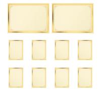 BETOOKY 10pcs Beige A4 Blank Certificate Paper with Elegant Gold Edge, Standard Size Award Paper for Printing Diplomas and Awards, Excellent Durability for Office and School Use