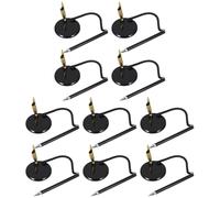 BETOOKY 10pcs Desk Pen with Chain and Adhesive Base Holder, Sturdy Plastic and Metal Clip Security Pens for Office Stationery, for Business Receptions and Retail Stores