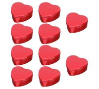 BETOOKY 10pcs Heart Shaped Tinplate Candy Boxes with Comfortable Hand Feel and Practical Design, Creative Bright Colour Packing Case for Anniversary and Birthday Gifts
