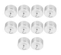 BETOOKY 10pcs Hooked Weight Set Calibration Weights Double-hook Design Iron Material Silver Colour 50g Each for Physics Studies and Scientific Measurements in School Labs