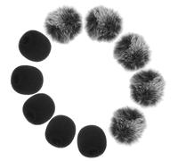 BETOOKY 10pcs Lapel Microphone Cover Windscreen Mic Covers for Headsets Music Performance Studio Recording