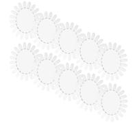 BETOOKY 10pcs Oval Plastic Nail Art Sample Wheel with Surface for Manicure Display and Color Comparison, for Salon and Home Use by Nail Technicians and Students