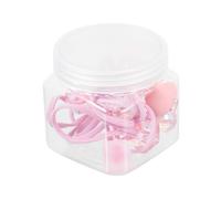 BETOOKY 10pcs Pink Hair Ties Elastic Ponytail Holders Set with Plastic and Rubber Material Delicate Cartoon Style Hair Bands for Parties and Banquets