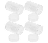 BETOOKY 10pcs Plastic Coin Storage Box 27mm Diameter Capsule Holder Flat Edge Ps Material Collection Case for Professional Collectors and Money Handling Supplies