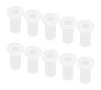 BETOOKY 10pcs Plastic Refrigerator Bottom Hinge Bushing, White Wear Resistant Pivot Hinge Bushings Through Hole Design, 2.10x1.40x1.40cm for Fridge Door Repair and Supermarket Cold Storage