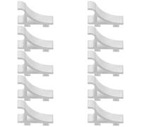 BETOOKY 10pcs Stainless Steel Refrigerator Shelf Clips with Universal Design, Stable Support for Freezer and Commercial Refrigerator Shelves, Metal Rack Clips for Wire Shelving in Home