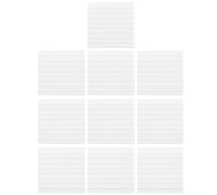 BETOOKY 10pcs White Adhesive Paper Notepads with Lined Writing, Convenient Memo Pads for Office and School Use, Creative Design, Suitable for Posting on Desk Surfaces Or Blackboards
